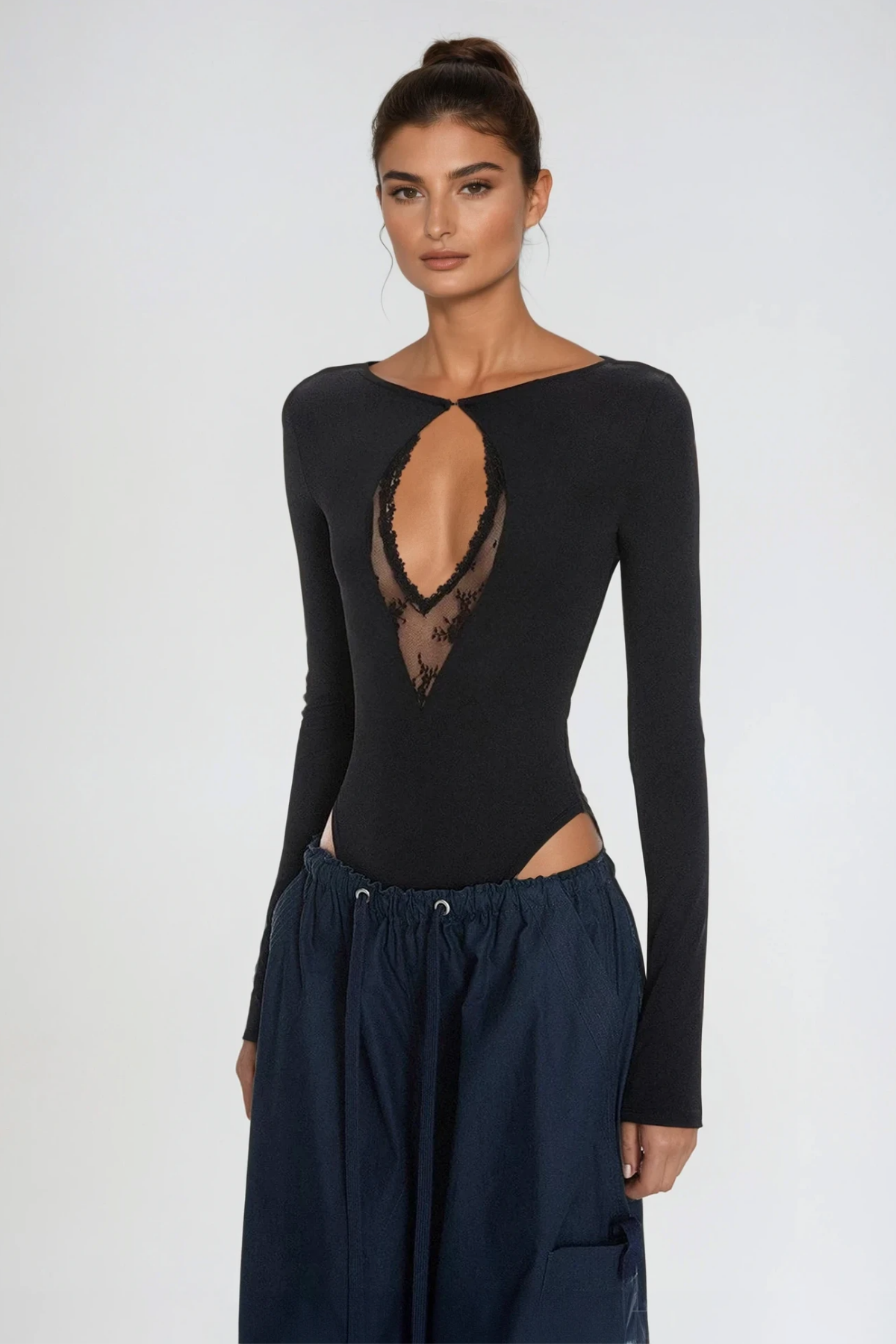 Faustyna Cutout Lace Bodysuit