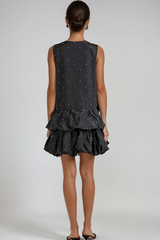 Favour Sleeveless Pearl Mini Dress