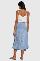 Faye Asymmetric Ruch Midi Skirt