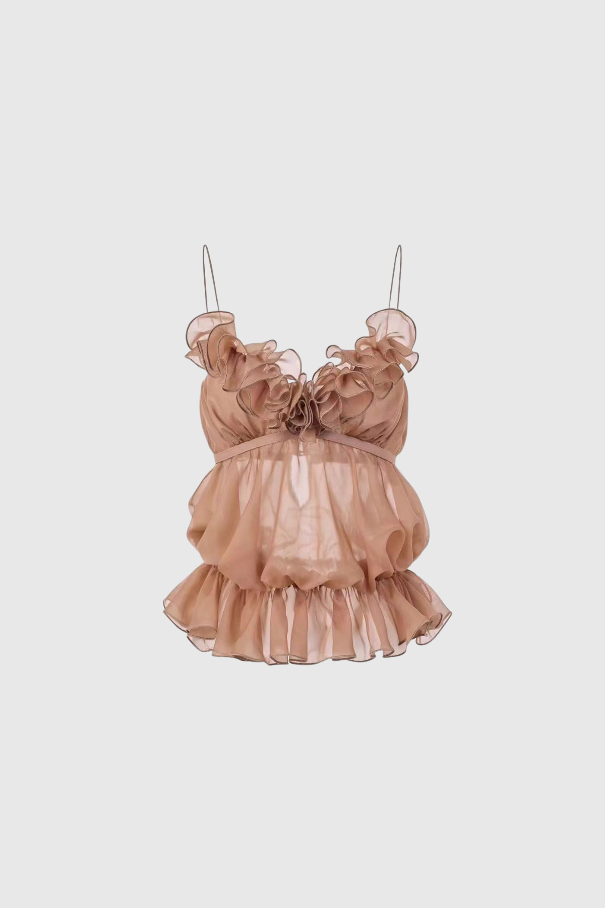 Fayez Spaghetti Ruffle Top