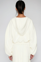 Fayruz Hooded Pants Set In White