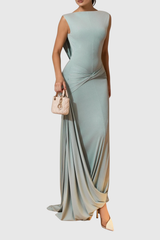 Fearghal Sleeveless Draped Maxi Dress