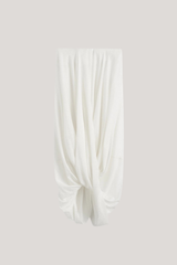Fearghas Draped Twist Maxi Skirt In White