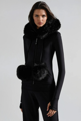 Fechin Faux Fur Bodycon Pants Set