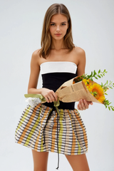 Fedelm Deconstruct Grid Mini Dress