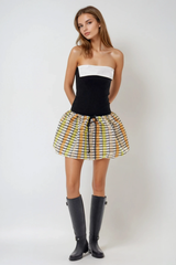 Fedelm Deconstruct Grid Mini Dress