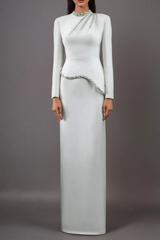 Fehim Crystal Asymmetric Maxi Dress
