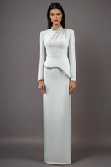Fehim Crystal Asymmetric Maxi Dress