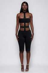 Felipa Halter Neck Embellished Jumpsuit