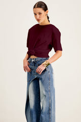 Jemma Ruch Twist T Shirt In Red