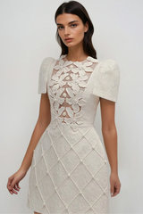 Kira Flower Mesh Mini Dress