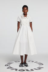 Kira Cutout Flower Short Sleeves Maxi Dress