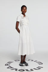 Kira Cutout Flower Short Sleeves Maxi Dress