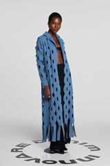 Lilly Geometric Cutout Denim Coat