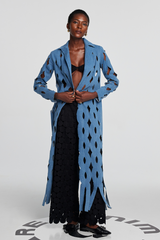 Lilly Geometric Cutout Denim Coat