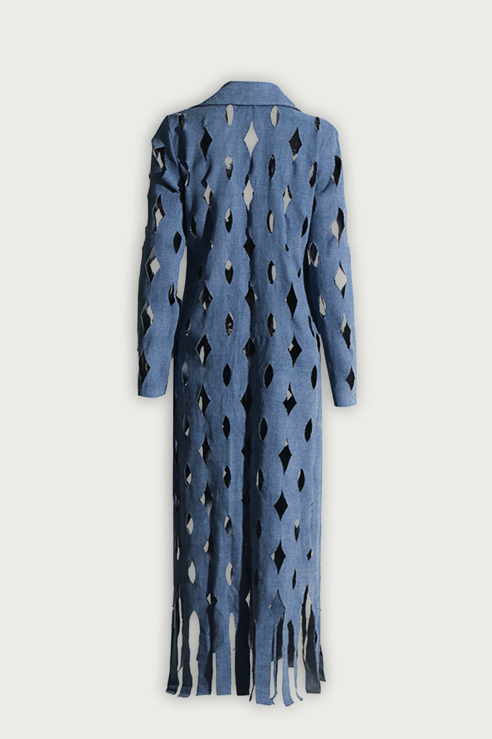 Lilly Geometric Cutout Denim Coat