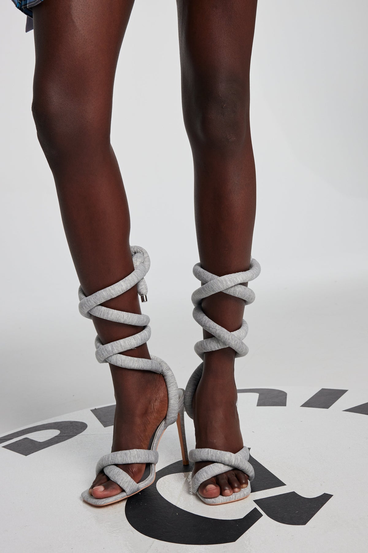Maisy Cross Lace Up High Heels