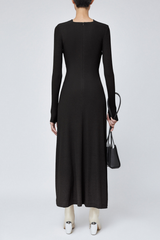 Maryam Cross Maxi Dress In Black