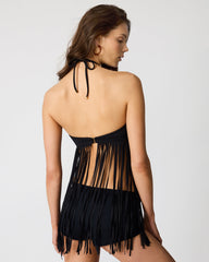 WHAT A STUD BIKINI TOP BLACK