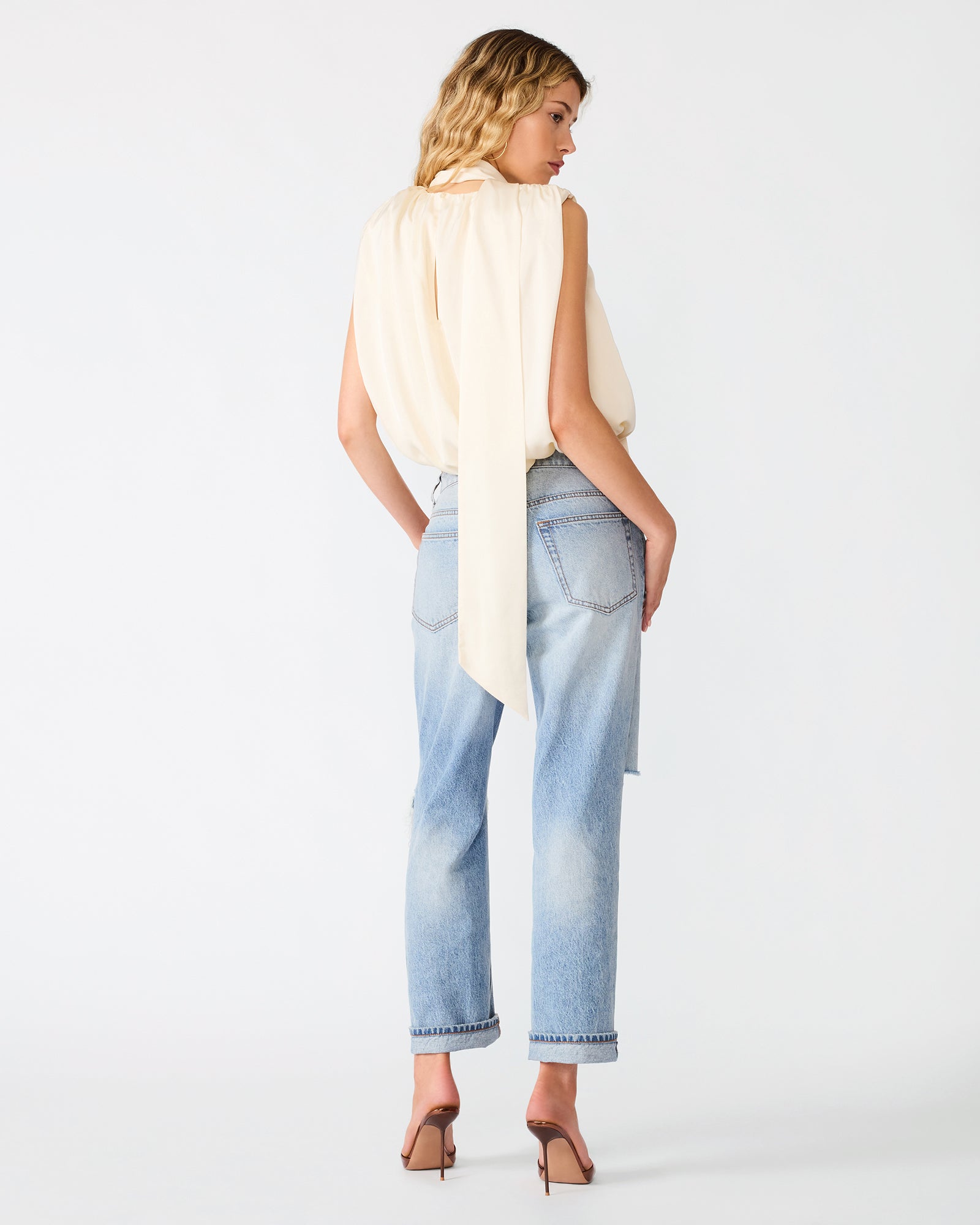 MELINNA TOP BIRCH WHITE