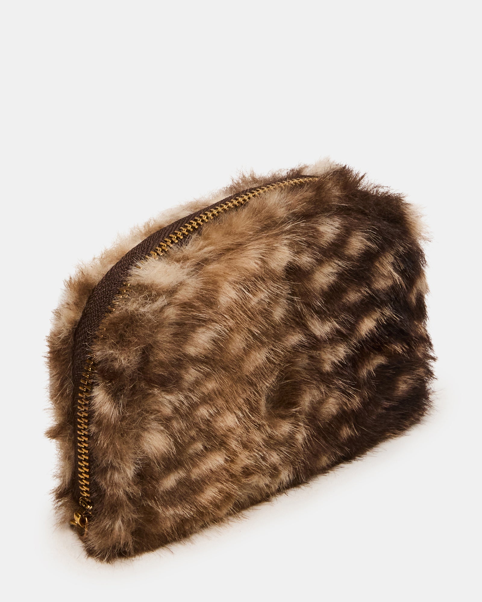 JADEZ FAUX FUR WALLET GIFT SET CHOCOLATE MULTI