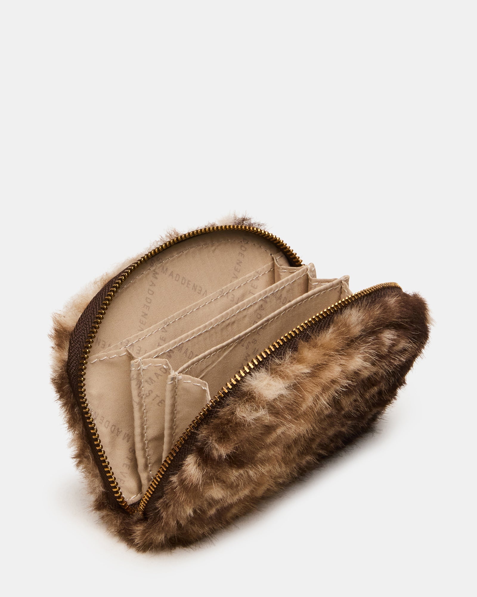 JADEZ FAUX FUR WALLET GIFT SET CHOCOLATE MULTI