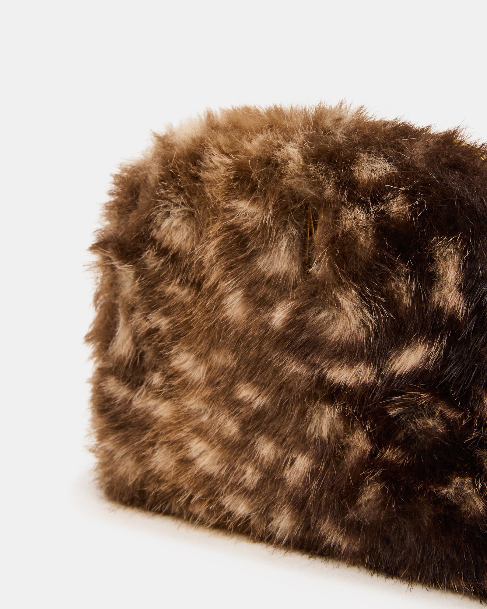 JADEZ FAUX FUR WALLET GIFT SET CHOCOLATE MULTI