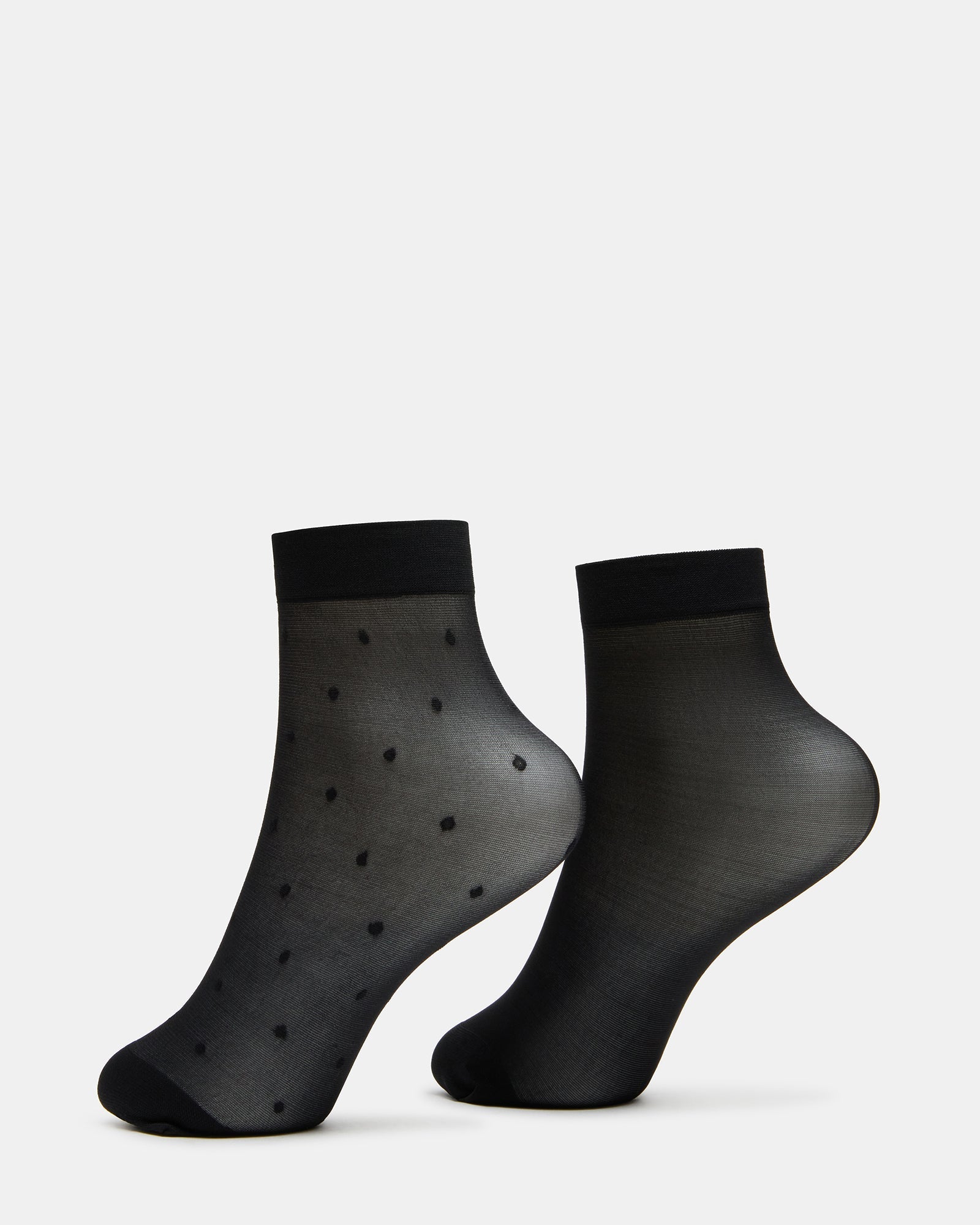 3 PACK DITSY DOT SHEER ANKLET BLACK