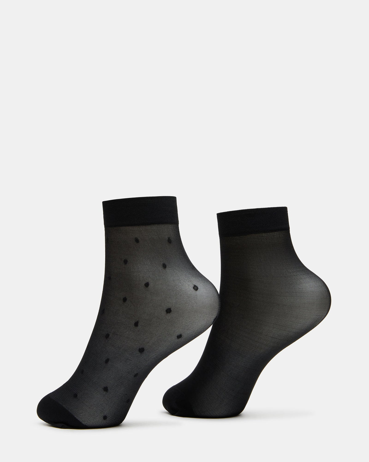 3 PACK DITSY DOT SHEER ANKLET BLACK