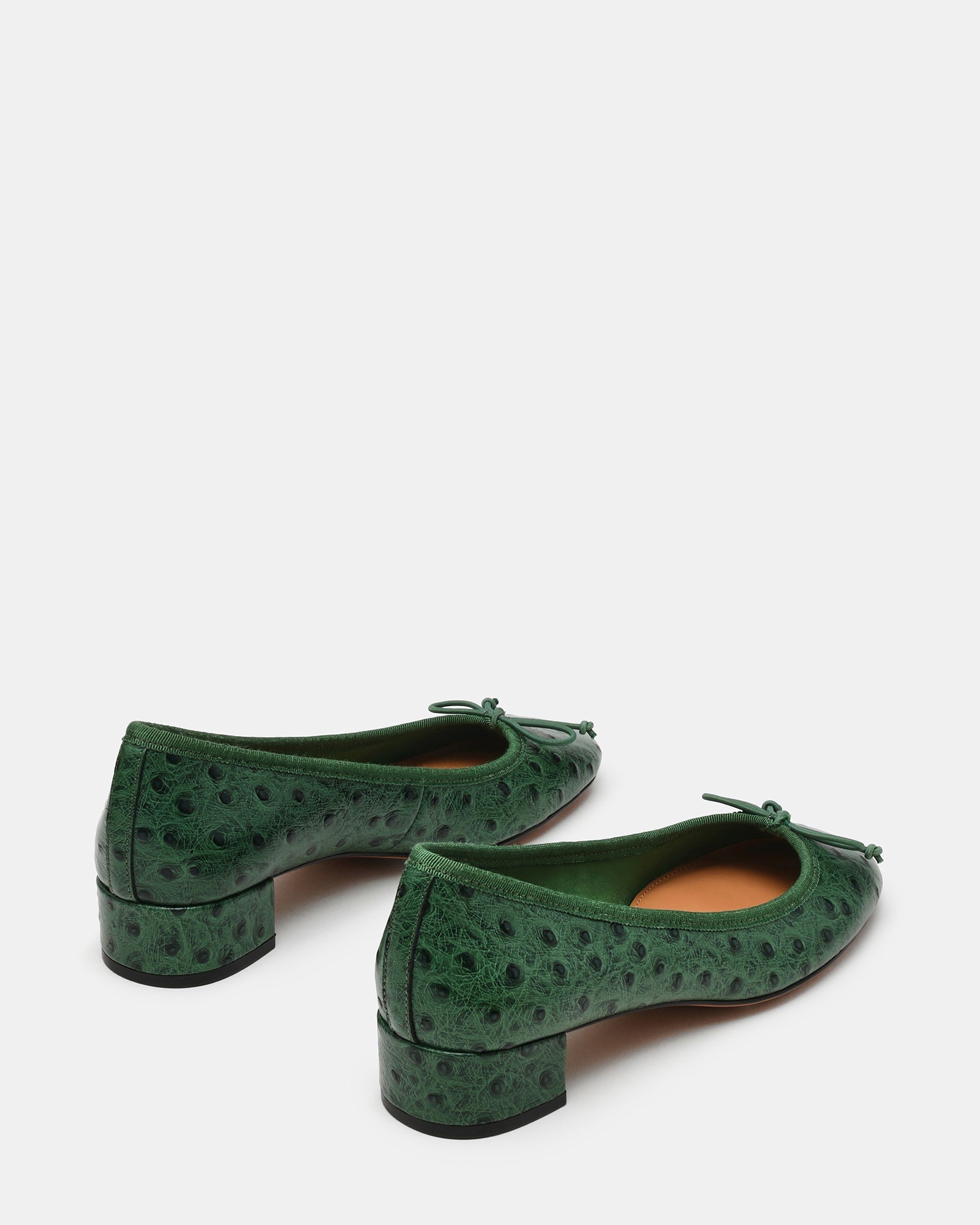 STEFFI OSTRICH GREEN LEATHER
