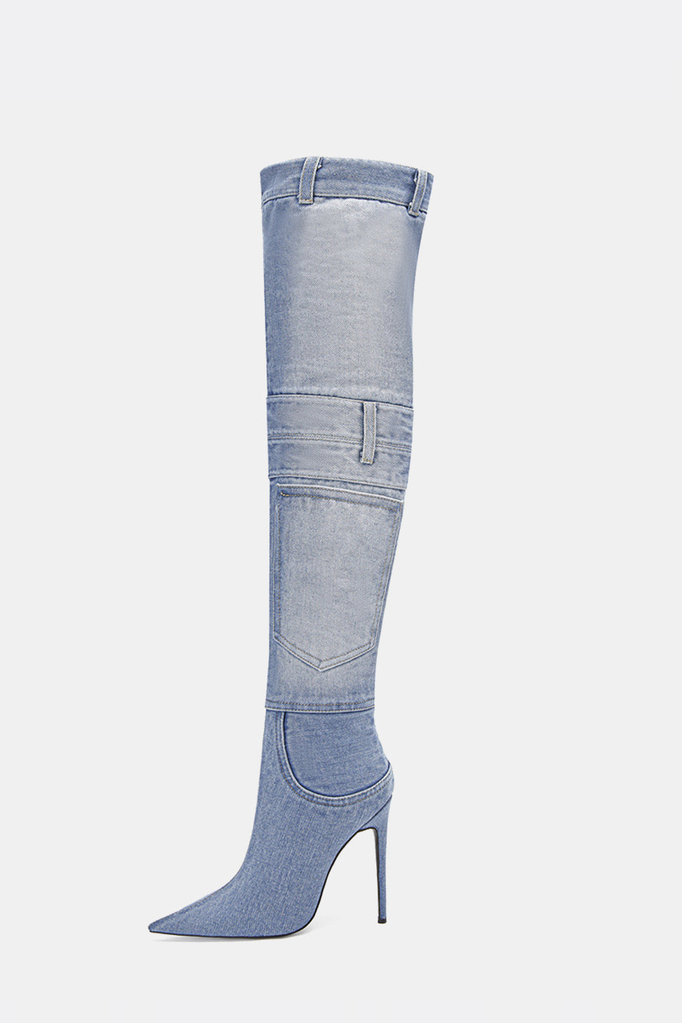 Valerie High Heel Denim Boots