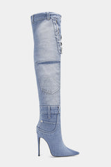Valerie High Heel Denim Boots