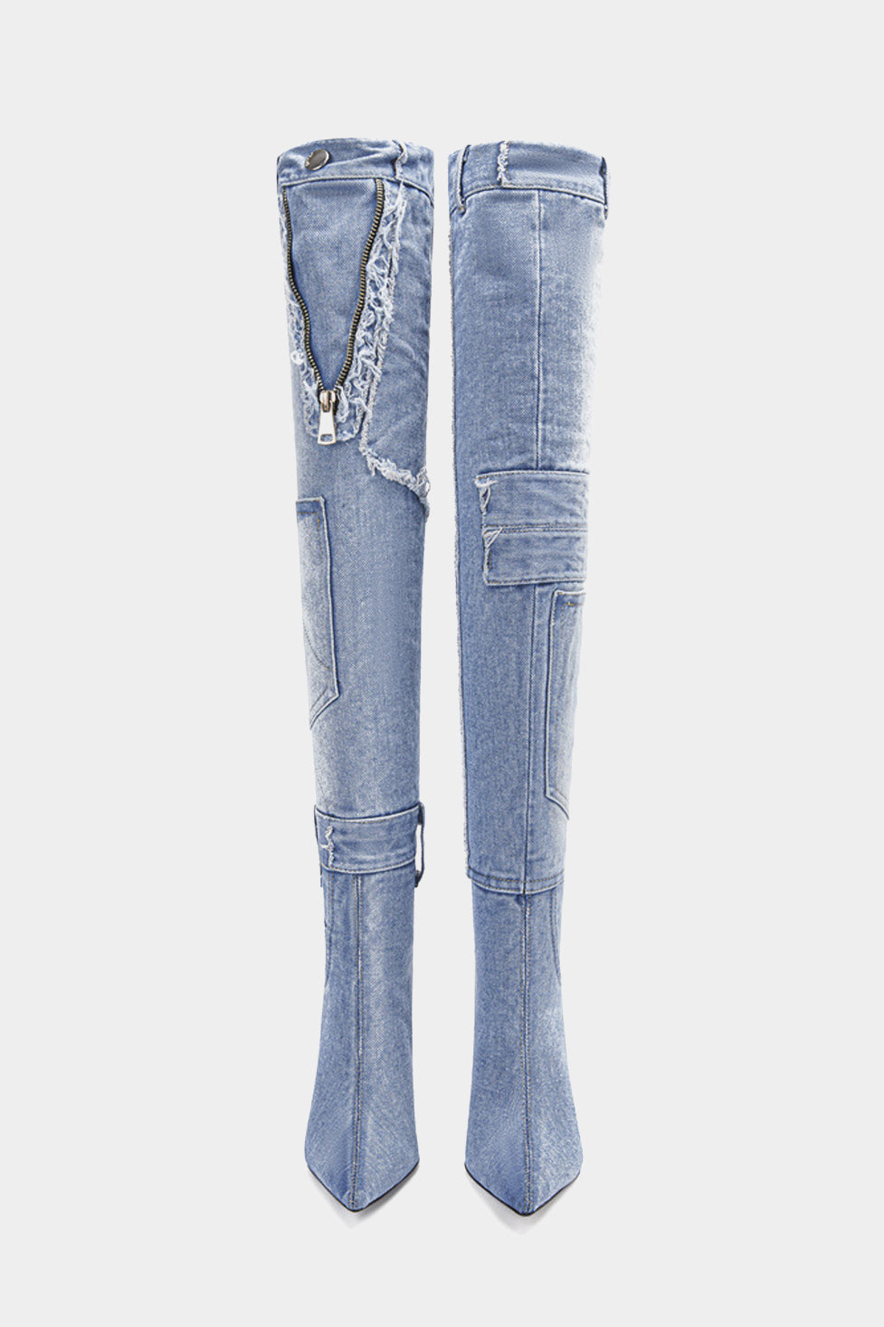 Valerie High Heel Denim Boots