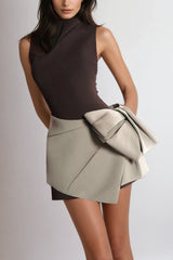Wangi Sleeveless Bow Mini Dress