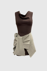Wangi Sleeveless Bow Mini Dress