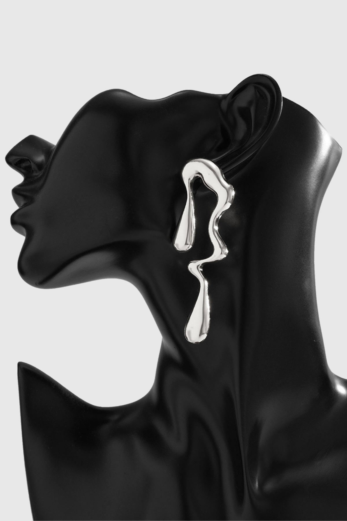 Winnie Asymmetric Liquid Metal Earrings