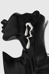 Winnie Asymmetric Liquid Metal Earrings