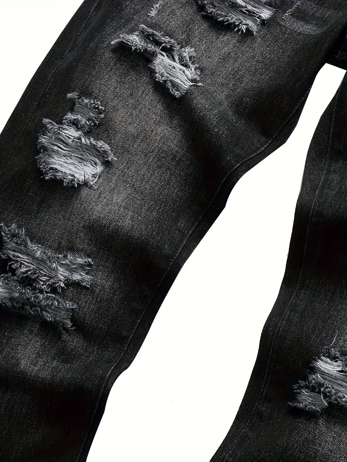 Men's ripped black jeans Black ripped jeans for men