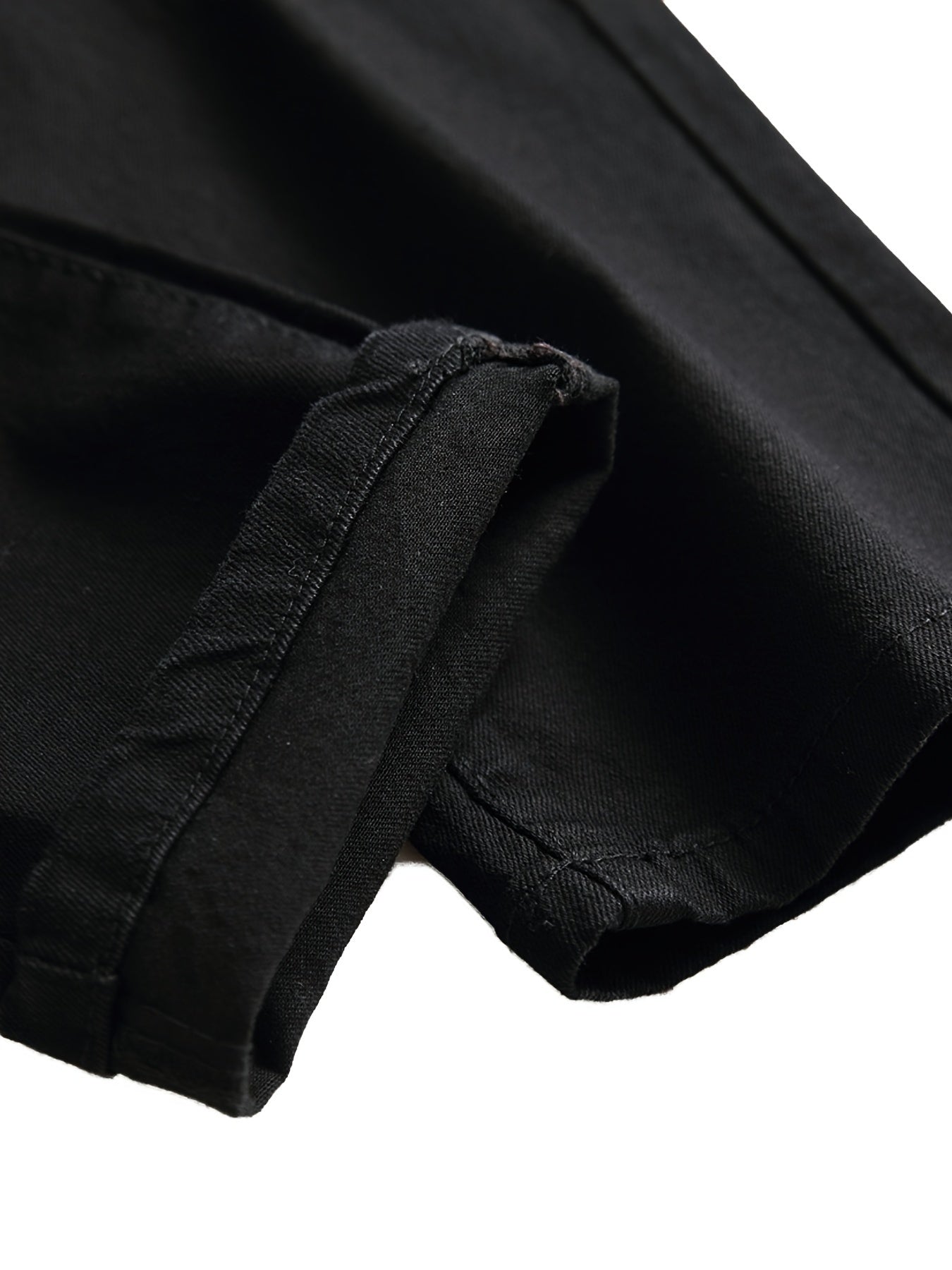 Stretch stretch pants for men's black ripped jeans