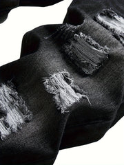 Men's ripped black jeans Black ripped jeans for men