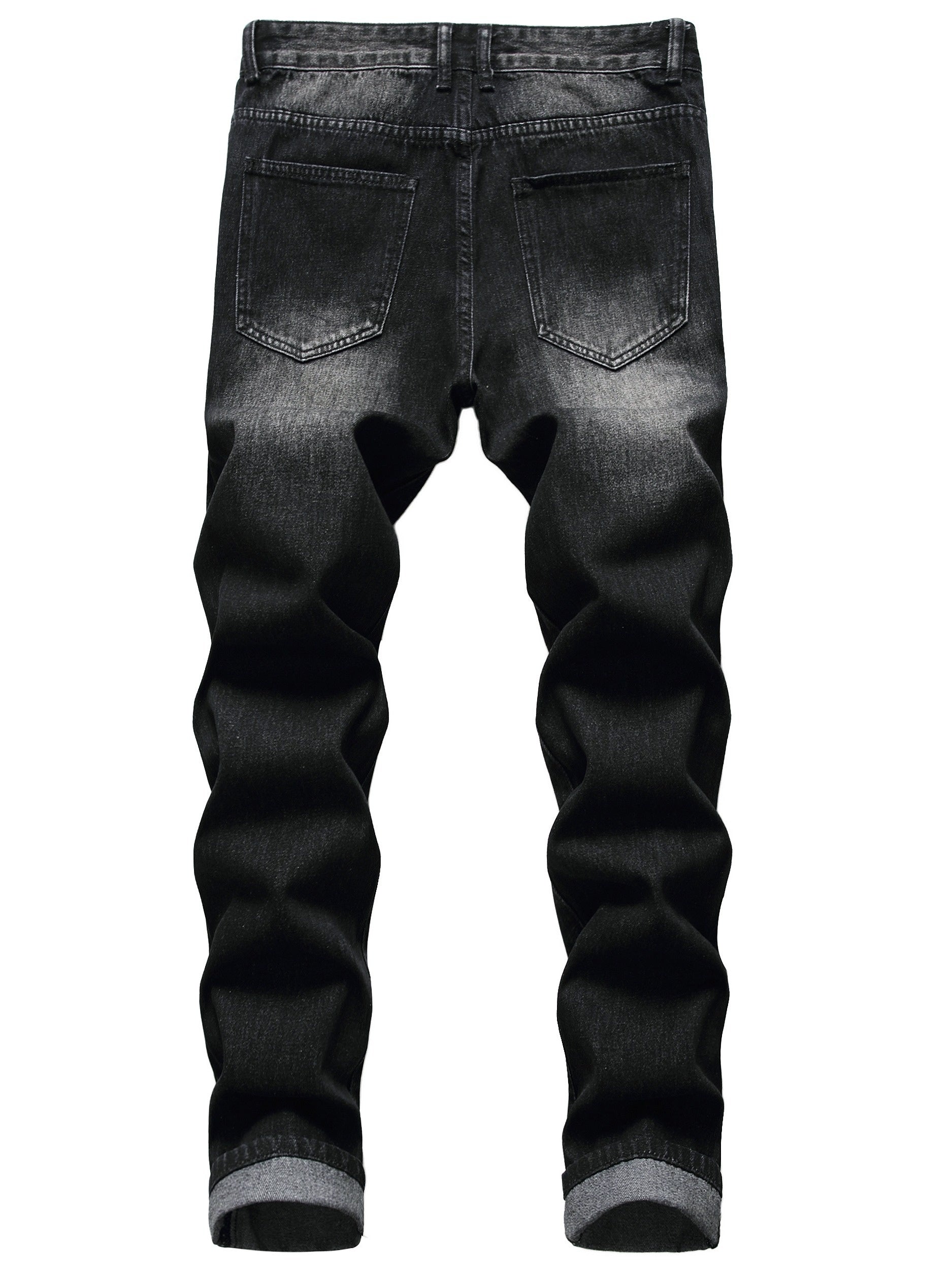 Men's ripped black jeans Black ripped jeans for men