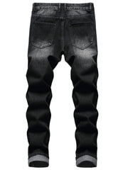 Men's ripped black jeans Black ripped jeans for men