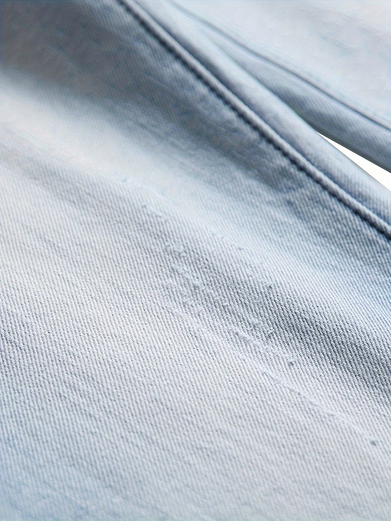 Mens Classic Light Blue Regular Fit Non-Stretch Cotton Blend Jeans - Zipper Fly, Mid Waist, Machine Washable, Weekend Casual Wear for All Seasons