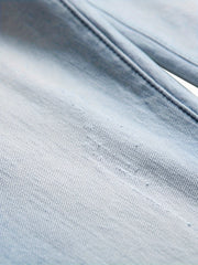 Mens Classic Light Blue Regular Fit Non-Stretch Cotton Blend Jeans - Zipper Fly, Mid Waist, Machine Washable, Weekend Casual Wear for All Seasons
