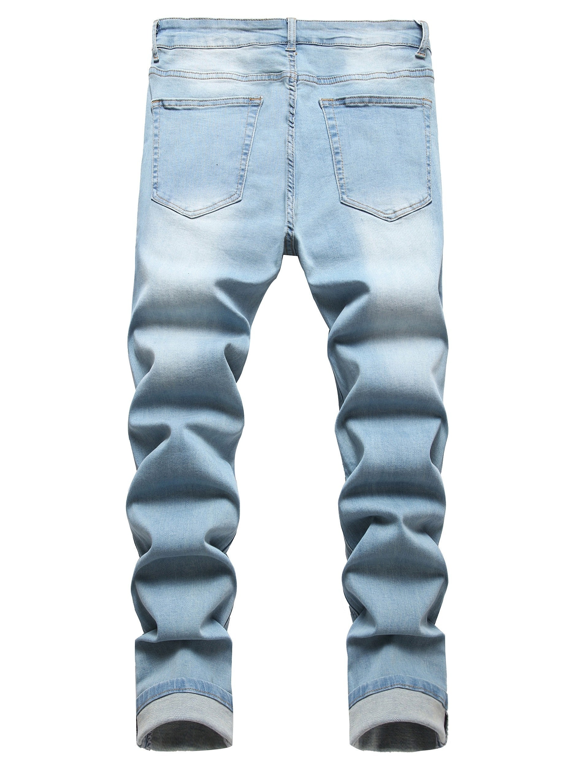 Men's Super Tight High Stretch Ripped Jeans