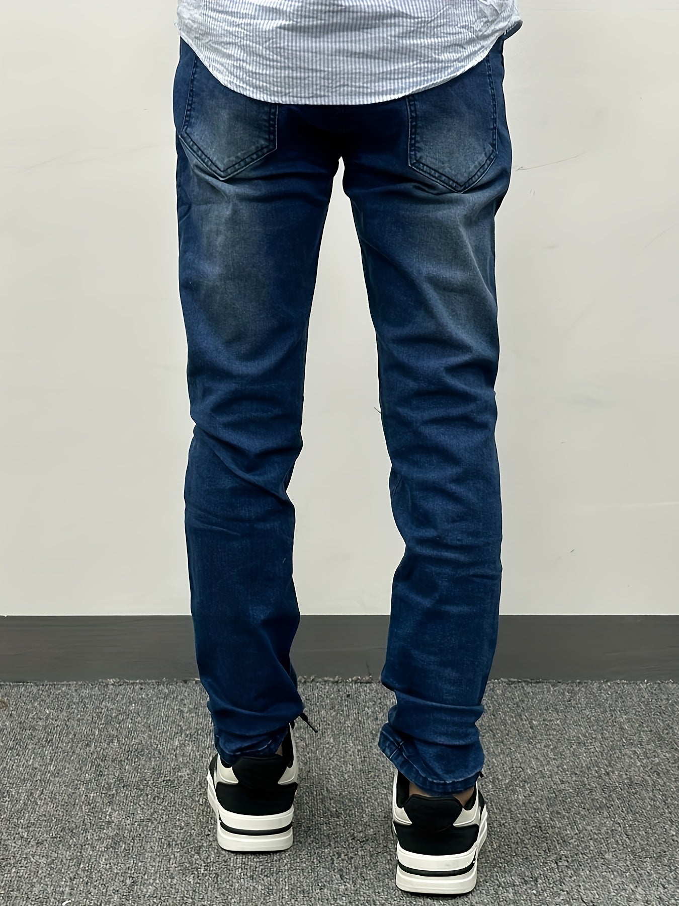 Ripped Zipper Jeans For Men