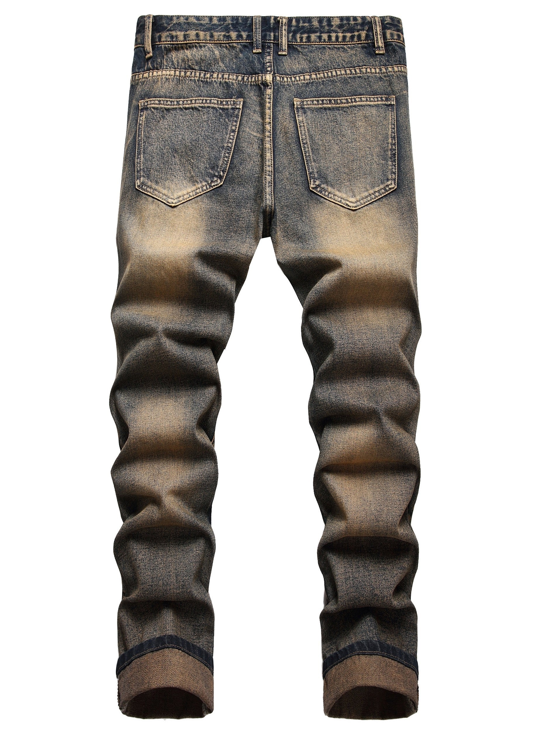 Men's Fashion Straight Jeans - Comfortable, Nostalgic Style for Casual Wear (L3006Nostalgia)