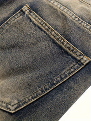 Designer Brown Straight Leg Comfort Flex Jeans - Ripped Slim Fit, Distressed, Regular Fit, Fashionable Pants for Men - Perfect for Casual Daily Wear