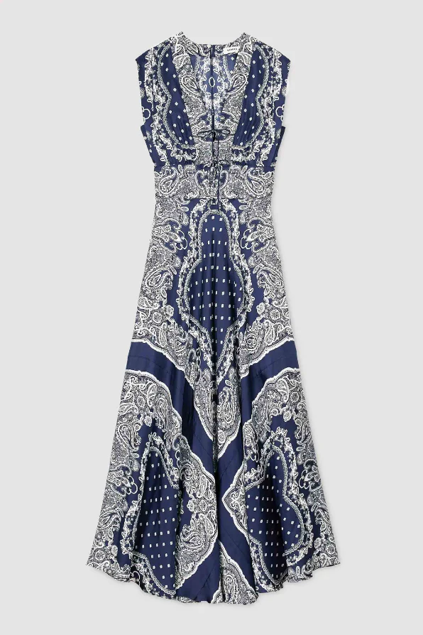 Emmanuil Paisley Sleeveless Maxi Dress