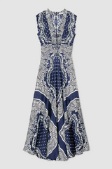 Emmanuil Paisley Sleeveless Maxi Dress